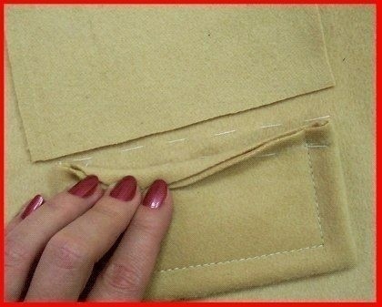 Карман с накладной листочкой