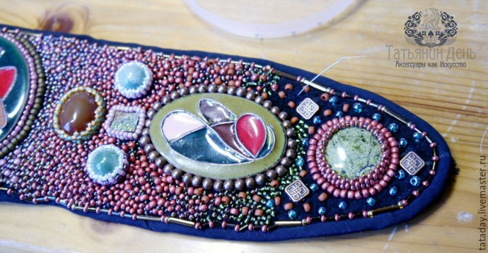 Создаем пояс с бисерной вышивкой: часть 5