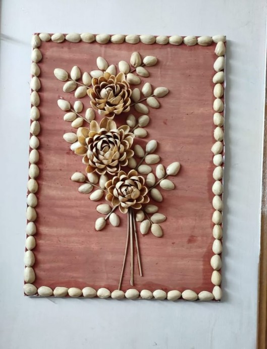 ​Интересные поделки из фисташковых скорлупок