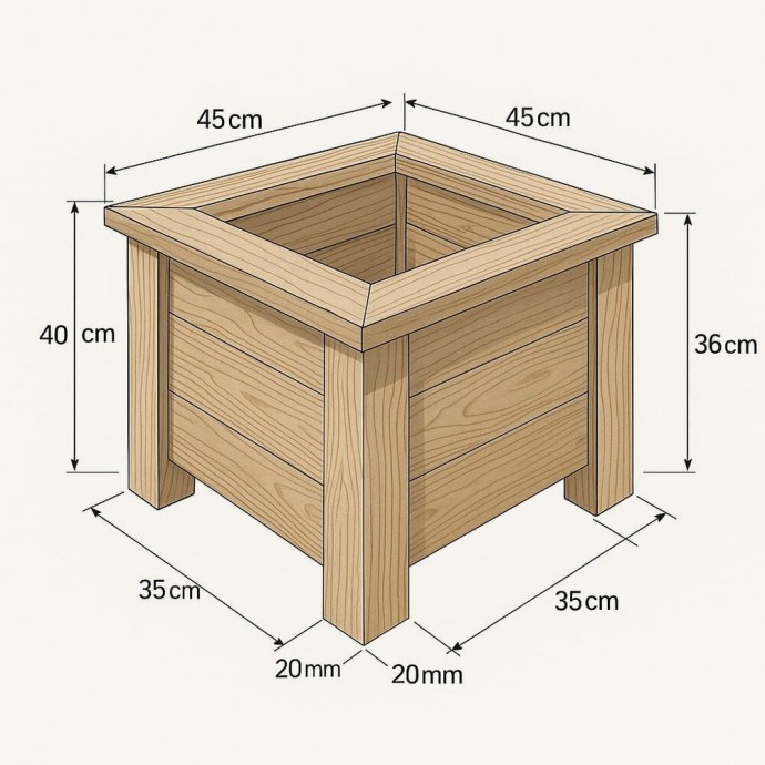 Как сделать деревянное кашпо своими руками