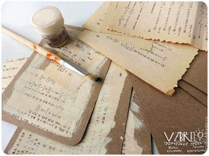 ​"Печатаем" открытки с элементами гравюры