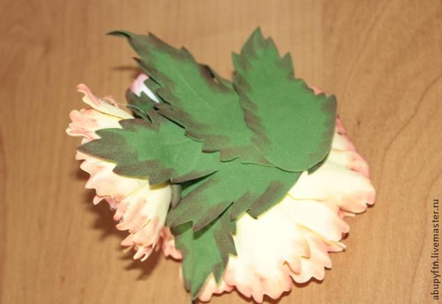 ​Пион из фоамирана своими руками: часть 4