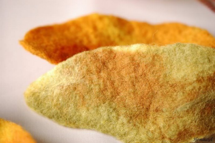 ​Мастер-класс по осенним листьям в технике валяния: часть 2