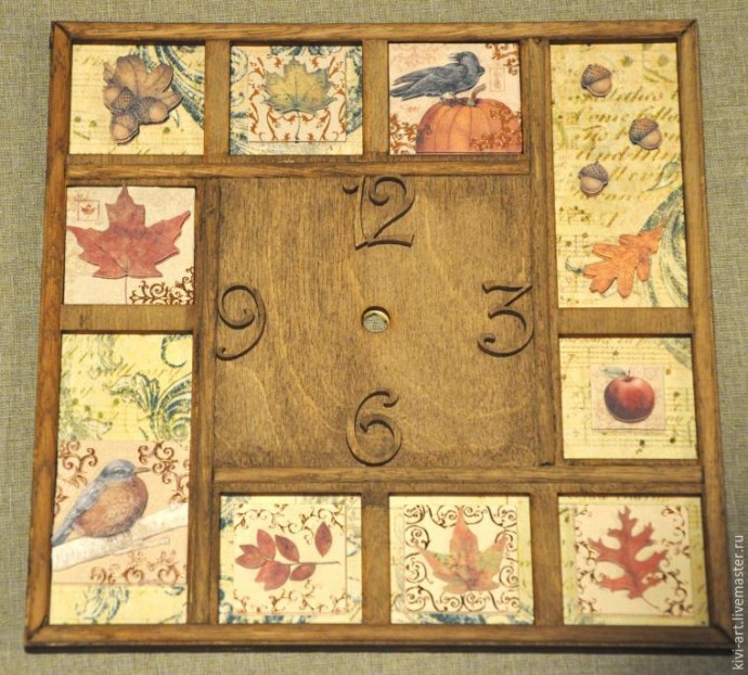 Декорирование часов "Золотая осень": часть 1 Декорирование часов "Золотая осень": часть 1