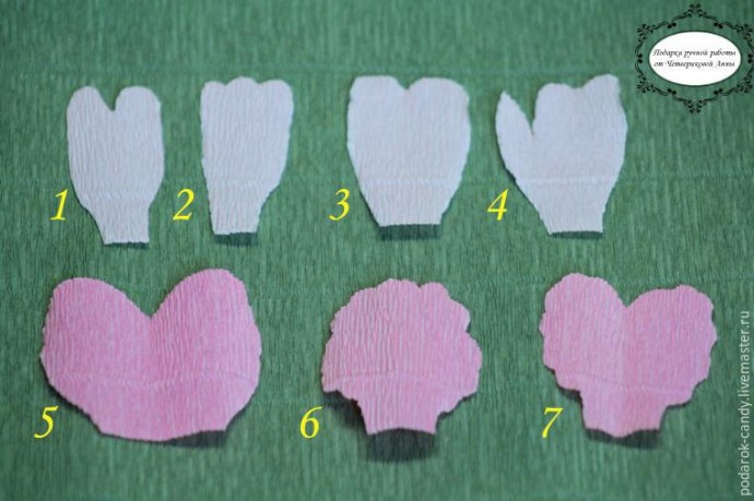 Делаем распушившийся пион из гофрированной бумаги и конфеты: часть 2 Делаем распушившийся пион из гофрированной бумаги и конфеты: часть 2