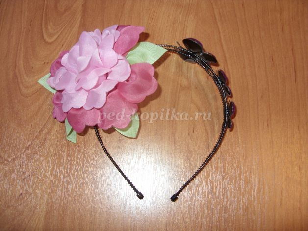 ​Цветок из шелка своими руками: часть 2