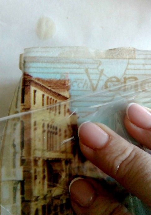 ​Декупаж короба для специй "Путешествие": часть 1