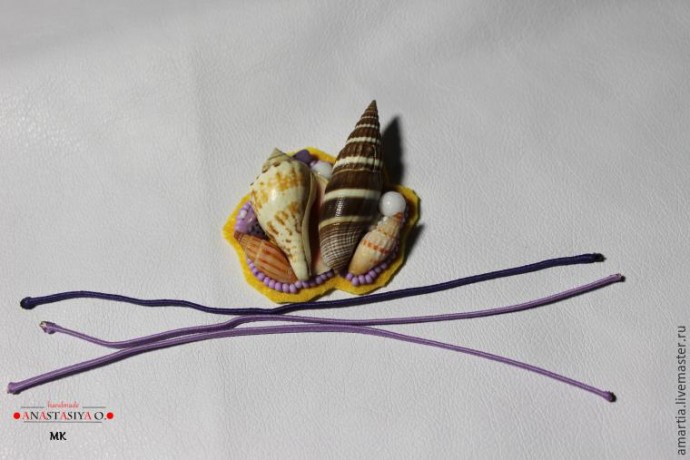 Сутажная брошь с ракушками: мастер-класс, часть 1
