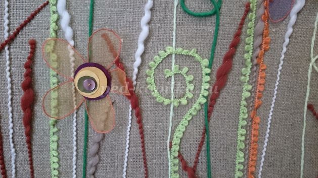 Панно из ткани и пряжи: часть 3