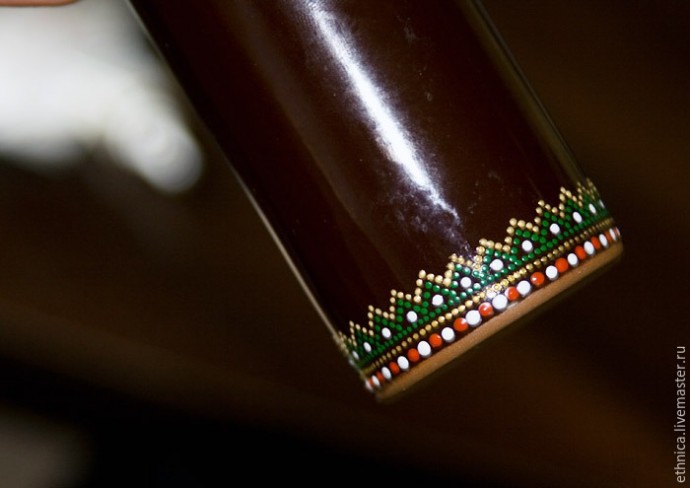 Точечная роспись бутылки в африканском стиле: часть 1
