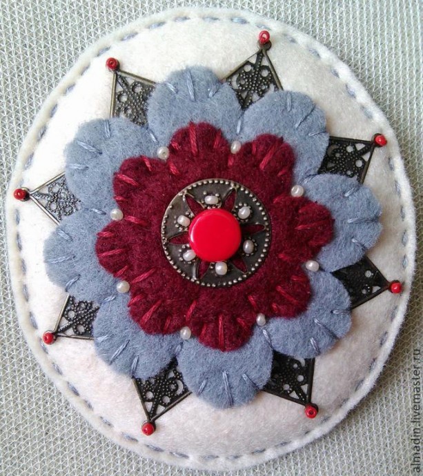 Броши из фетра с вышивкой: выбираем фетр для вышивки броши