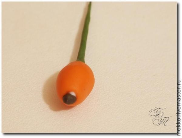 ​Лепим шиповник из полимерной глины: часть 1