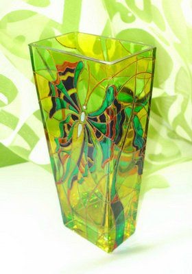 Расписываем стеклянную вазу: часть 2