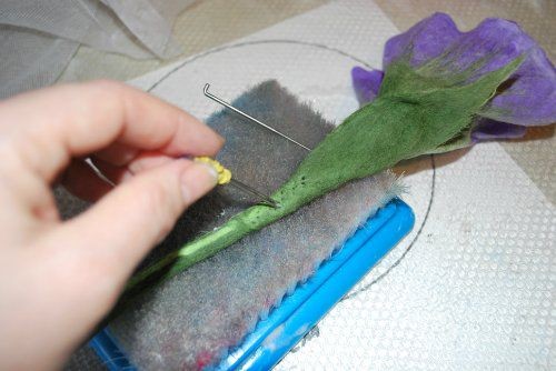 ​Мастер-класс по валянию цветка "Вьюнок": часть 4