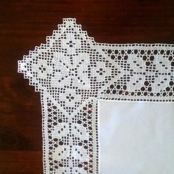 Схема каймы для скатерти