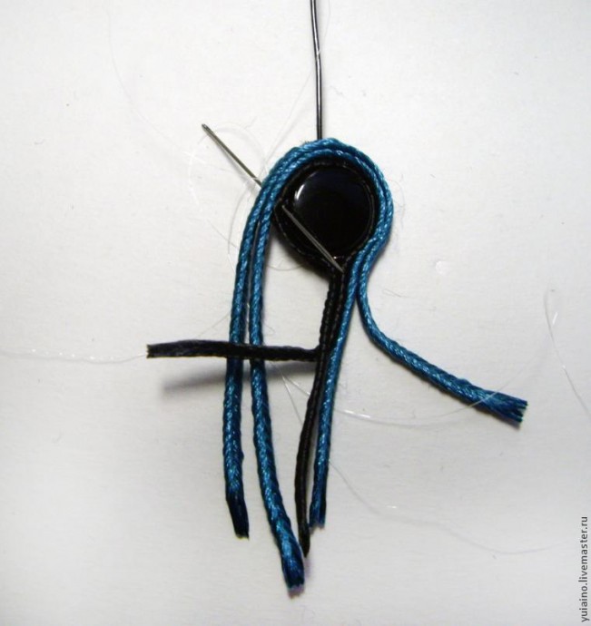 Серьги в технике сутажной вышивки Серьги в технике сутажной вышивки