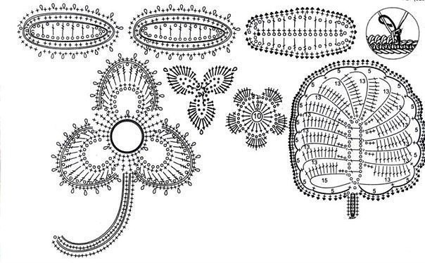 Набор схем для ирландского кружева