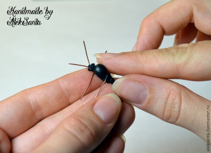 Жук из запекаемой полимерной глины: мастер-класс, часть 2