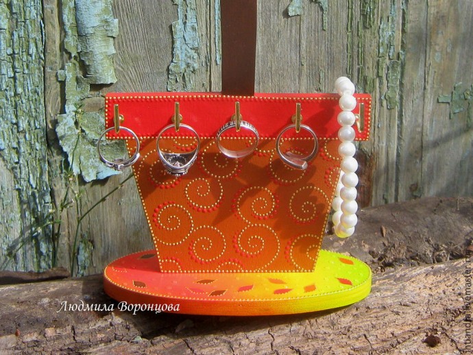 Держатель для украшений "Осенний топиарий": мастер-класс, часть 3