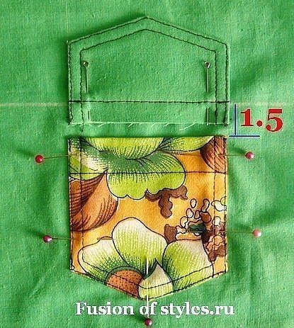 Накладной карман с клапаном: мастер-класс