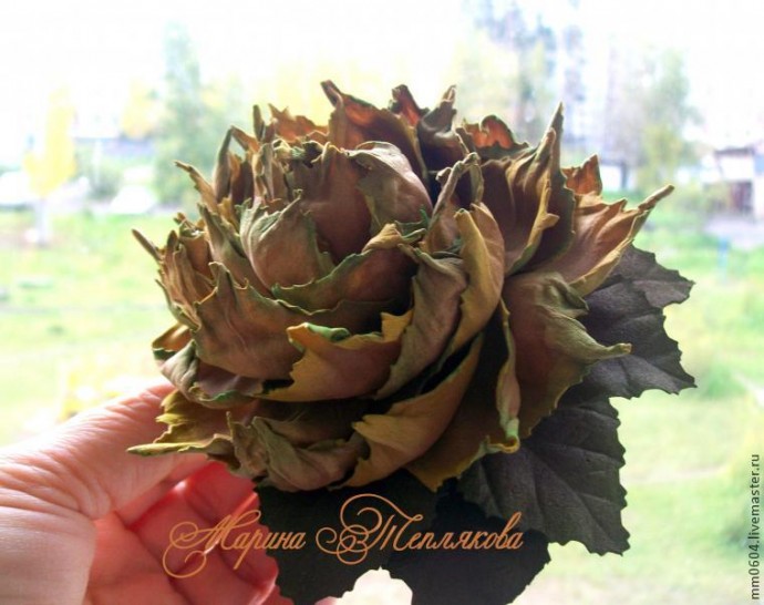 Создаем цветок из листьев: часть 4