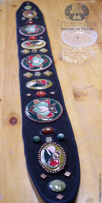 Создаем пояс с бисерной вышивкой: часть 2