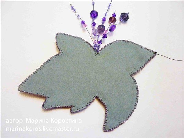 Вышиваем бисером колье с цветком: часть 3