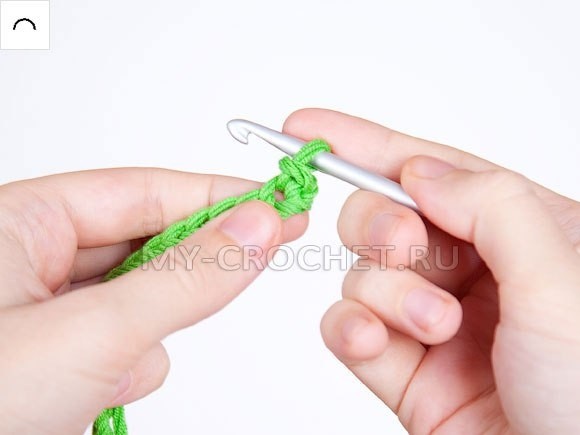 ​Как связать полустолбик без накида (соединительный столбик)