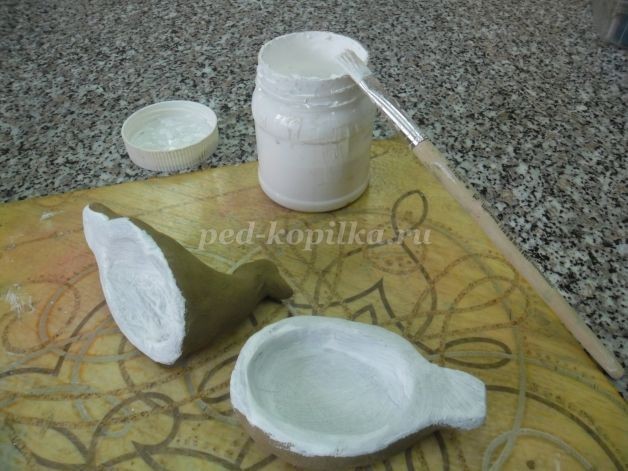 ​Шкатулочка из глины в виде утёнка: часть 2