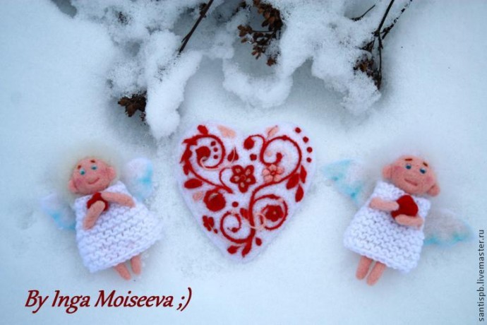 Создаём войлочное сердечко: часть 2