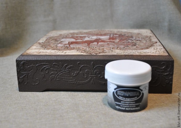 ​Декорируем чайную коробку "В старом шале": часть 4