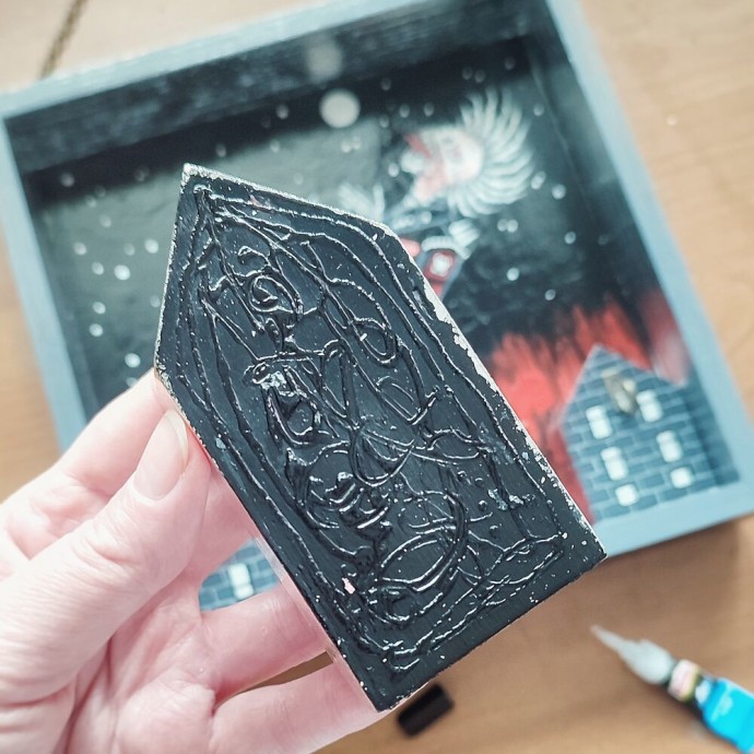 ​Как сделать многоуровневую ключницу с поталью и росписью: часть 3