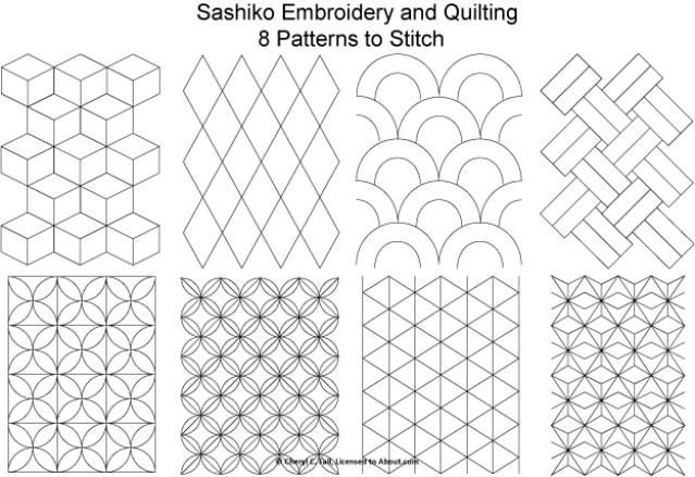 Схемы для вышивки сашико