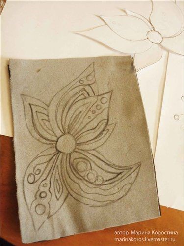 Вышиваем бисером колье с цветком: часть 1