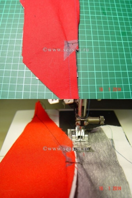 Застёжка с подкройной обтачкой