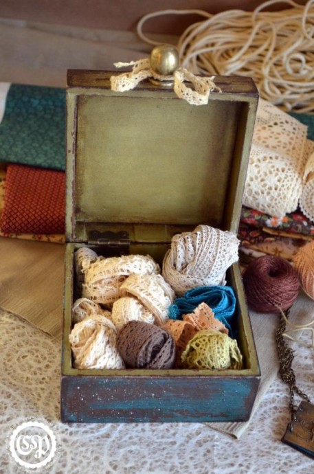 ​Шкатулка для рукодельницы в кантри-стиле: часть 4