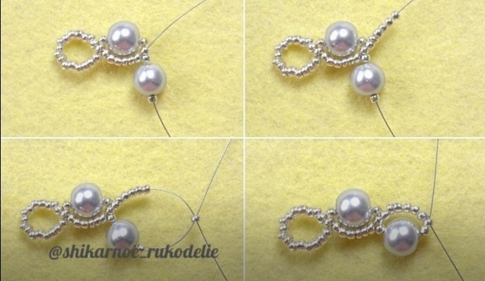 ​Стильное колье из жемчуга и бисера