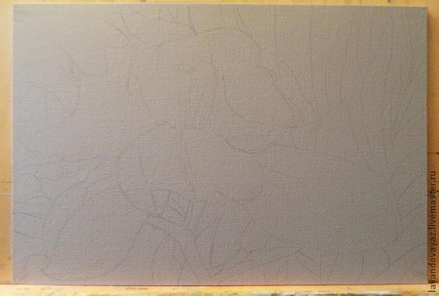 Пишем маслом картину "Ирис"