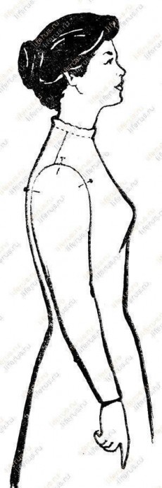 Схема втачивания рукава в пройму