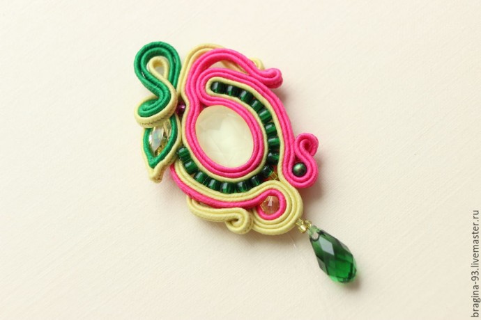 ​Создание сутажных сережек "Экзотический цветок" с кристаллами Swarovski: часть 3