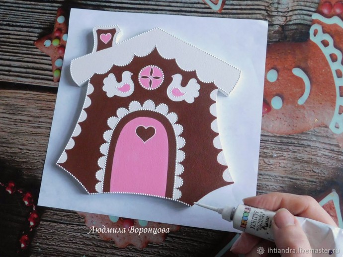 Создаём ключницу "Пряничный домик": часть 1