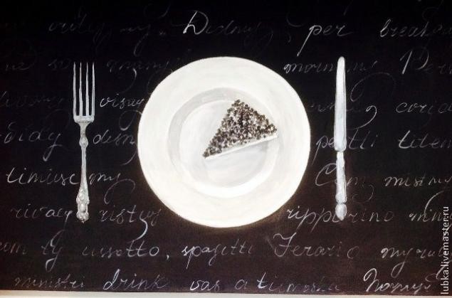 ​Роспись скинали кухни "Черно-белая графика": часть 3