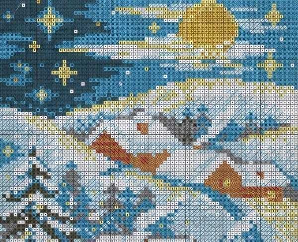 Вышиваем зимние пейзажи: часть 8