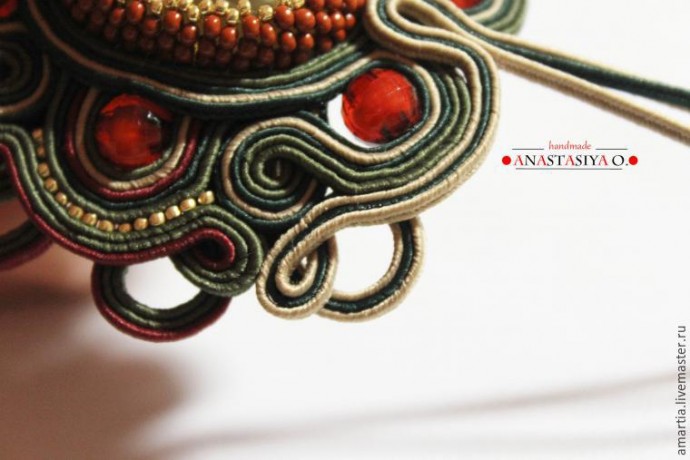 Создание шикарного сутажного браслета с агатом: часть 3