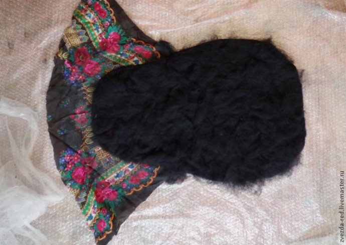 Мастер-класс по валянию сумки "Матрёнушка" с использованием платка: часть 1