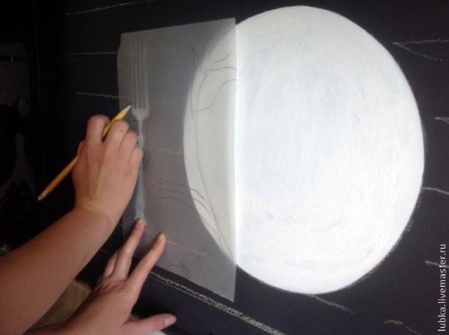 ​Роспись скинали кухни "Черно-белая графика": часть 2