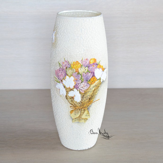 ​Декорируем вазу "Крокусы": часть 2