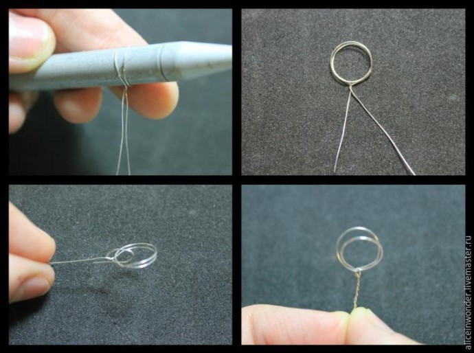 Заколка "Сирень" в технике витраль: часть 1