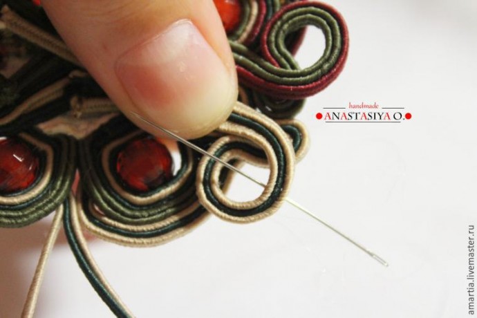 Создание шикарного сутажного браслета с агатом: часть 3