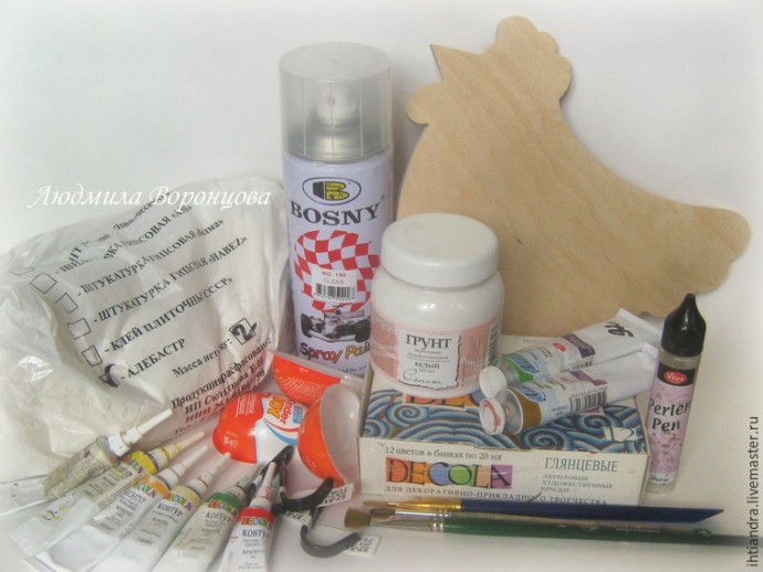 Создаем панно с крючками "Курочка": часть 1